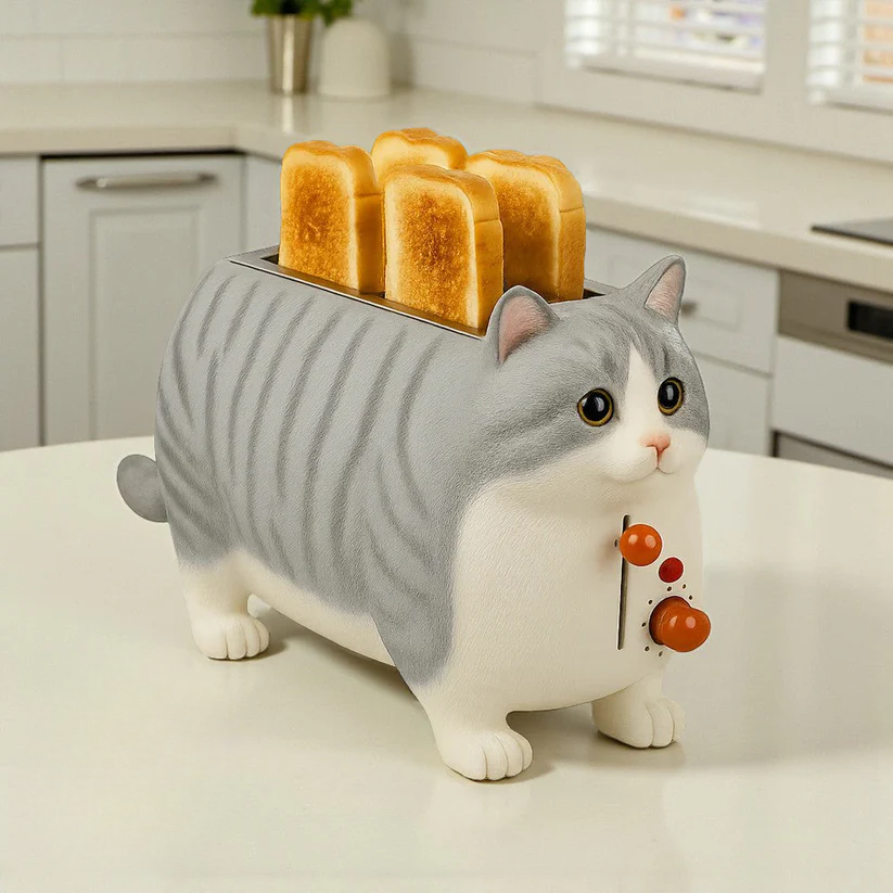 CattyToast Toaster - Purr-fectly Fun Breakfast!